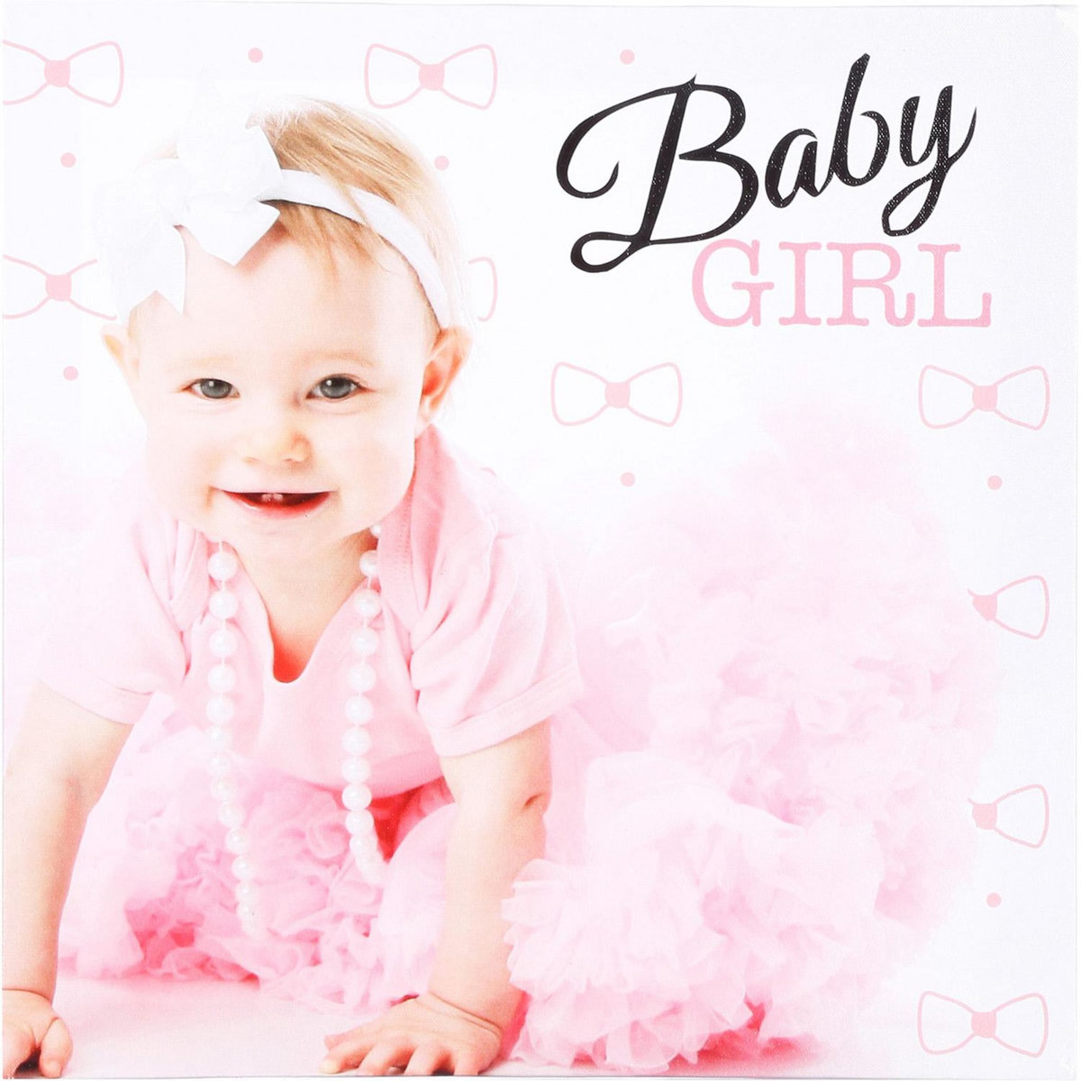 ATMOSPHERA Toile imprimée bébé fun - 28 x 28 cm - Fille