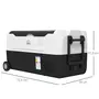 HOMCOM Glacière électrique portable 30,5L pour voiture - congélateur réfrigérateur 2 zones - LED - noir blanc