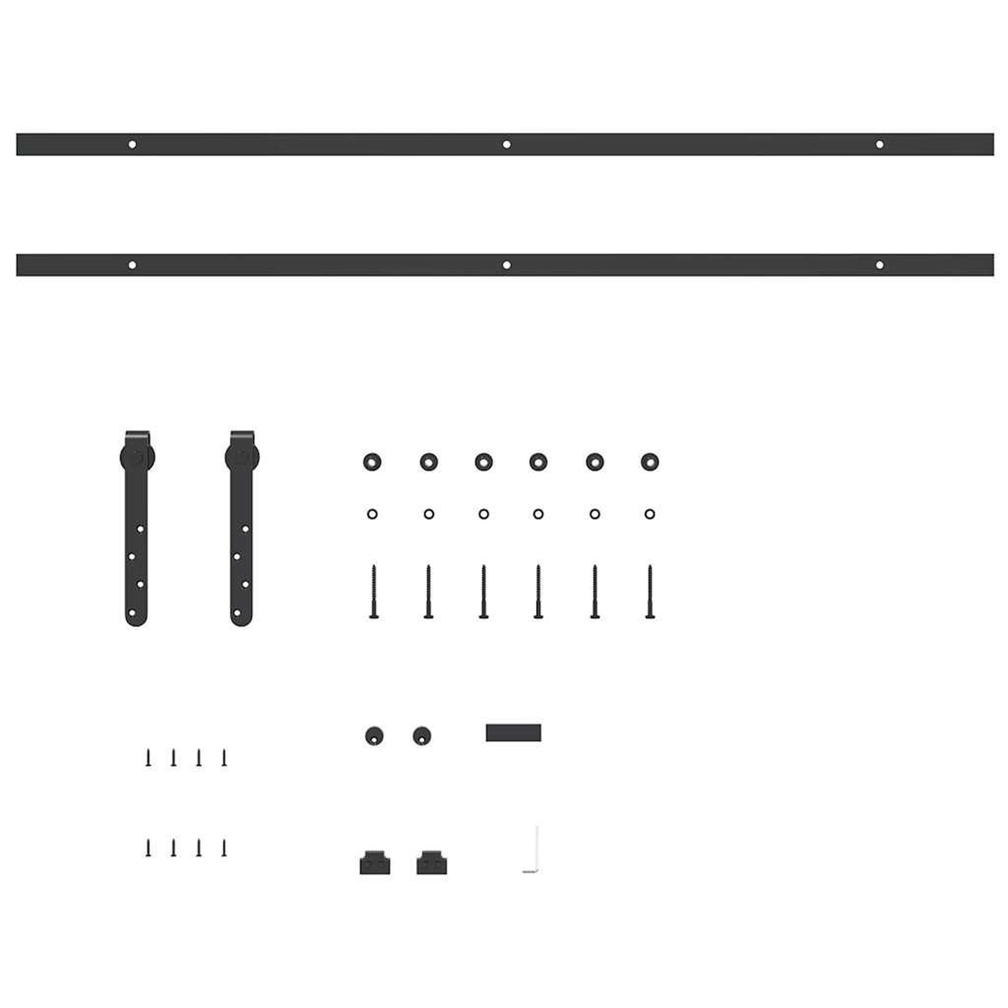 Voir la diapositive 4 : VIDAXL Kit de porte d'armoire coulissante 213 cm acier au carbone