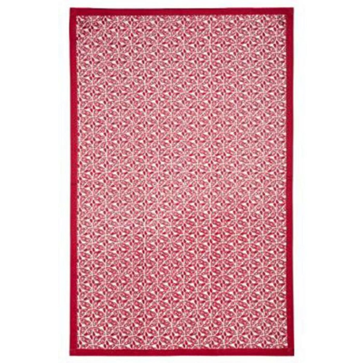 ATMOSPHERA Lot de 3 Torchons  Imprimé  45x70cm Rouge