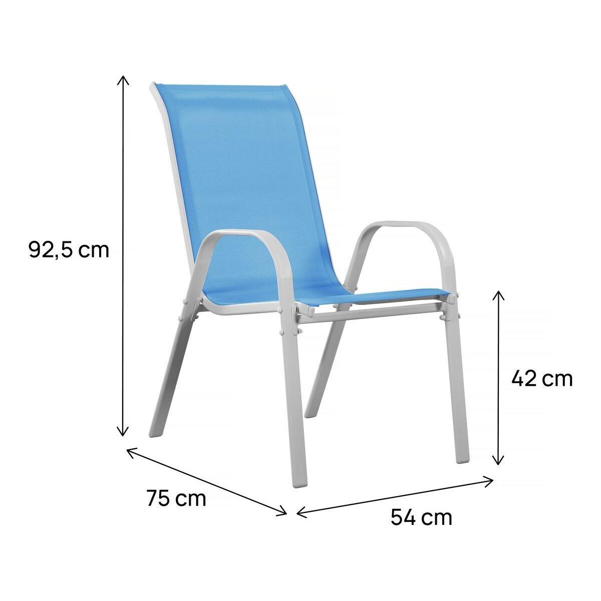 Habitat et Jardin Fauteuil jardin Textilène  Cordoba  - Phoenix - Bleu - Lot de 2