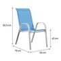 Voir la diapositive 3 : Habitat et Jardin Fauteuil jardin Textilène  Cordoba  - Phoenix - Bleu - Lot de 2