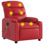 Voir la diapositive 2 : VIDAXL Fauteuil de massage inclinable rouge similicuir