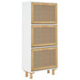 Voir la diapositive 4 : VIDAXL Armoire a chaussures Blanc 52x25x115 cm Bois d'ingenierie/rotin