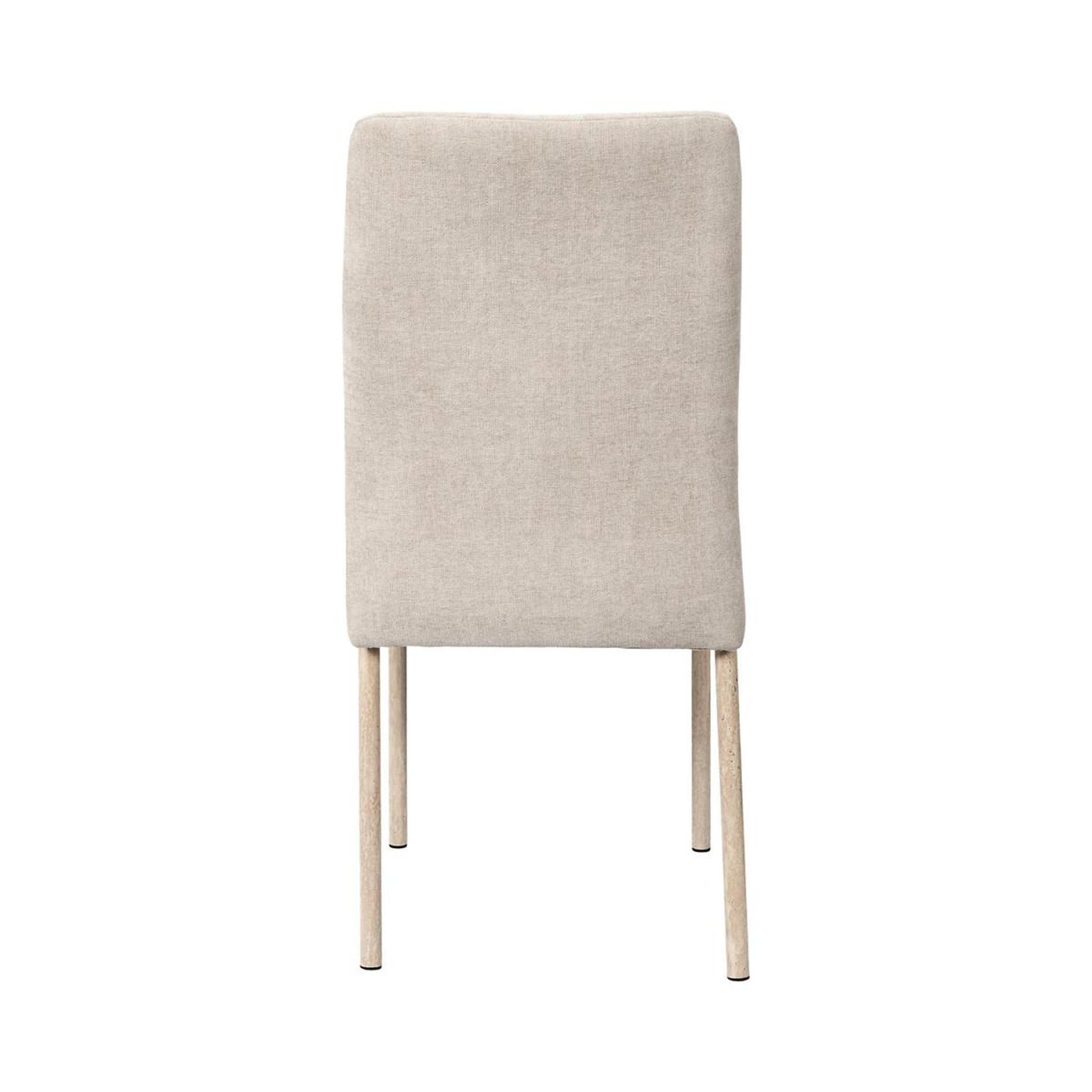Voir la diapositive 6 : The Home Deco Factory Lot de 2 chaises de table  emilia  91cm beige