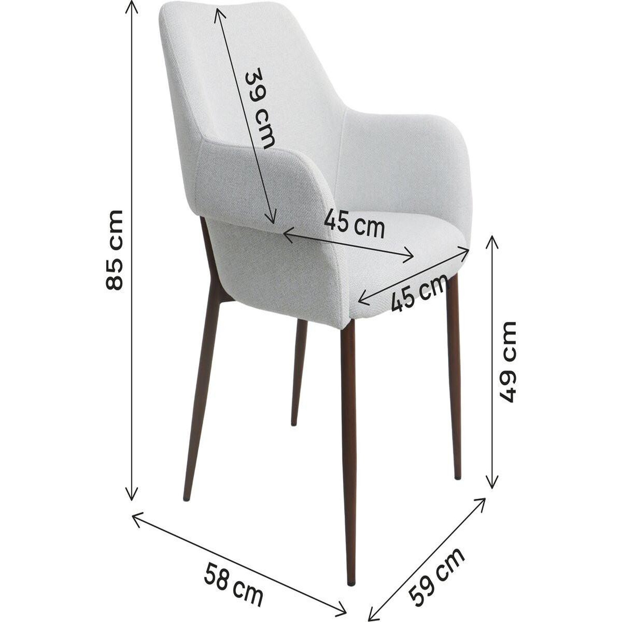 Voir la diapositive 3 : Habitat et Jardin Lot de 2 chaises de salle à manger avec accoudoirs  jade  - gris clair