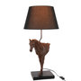 Voir la diapositive 2 : Paris Prix Lampe à Poser Cheval Face  Ronny  70cm Marron Foncé
