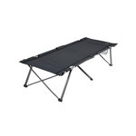 O'Camp Lit de camp pliable - O'camp - Avec housse de transport - Noir - Dimensions 207 x 75 x 50 cm