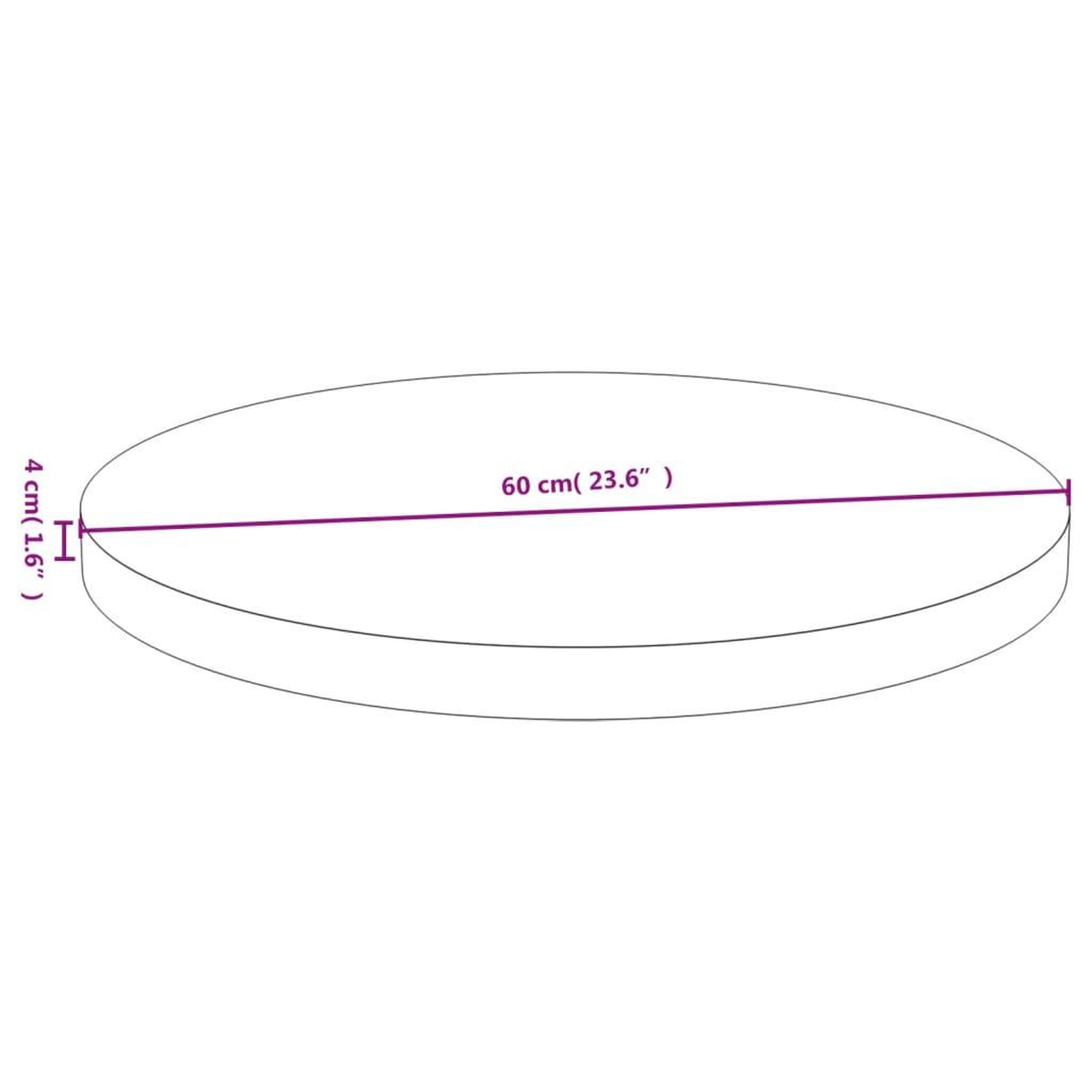 Voir la diapositive 4 : VIDAXL Dessus de table Ø60x4 cm bambou