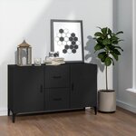 VIDAXL Buffet noir 100x36x60 cm bois d'ingenierie