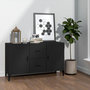 Voir la diapositive 1 : VIDAXL Buffet noir 100x36x60 cm bois d'ingenierie