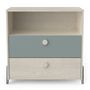 Voir la diapositive 2 : Commode enfant 1 niches 2 tiroirs L73cm NOLAN