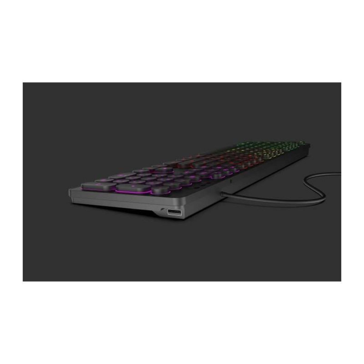 Mobility Lab Clavier filaire RGB - MOBILITY LAB - ML306858 - AZERTY - Touches rondes - Noir