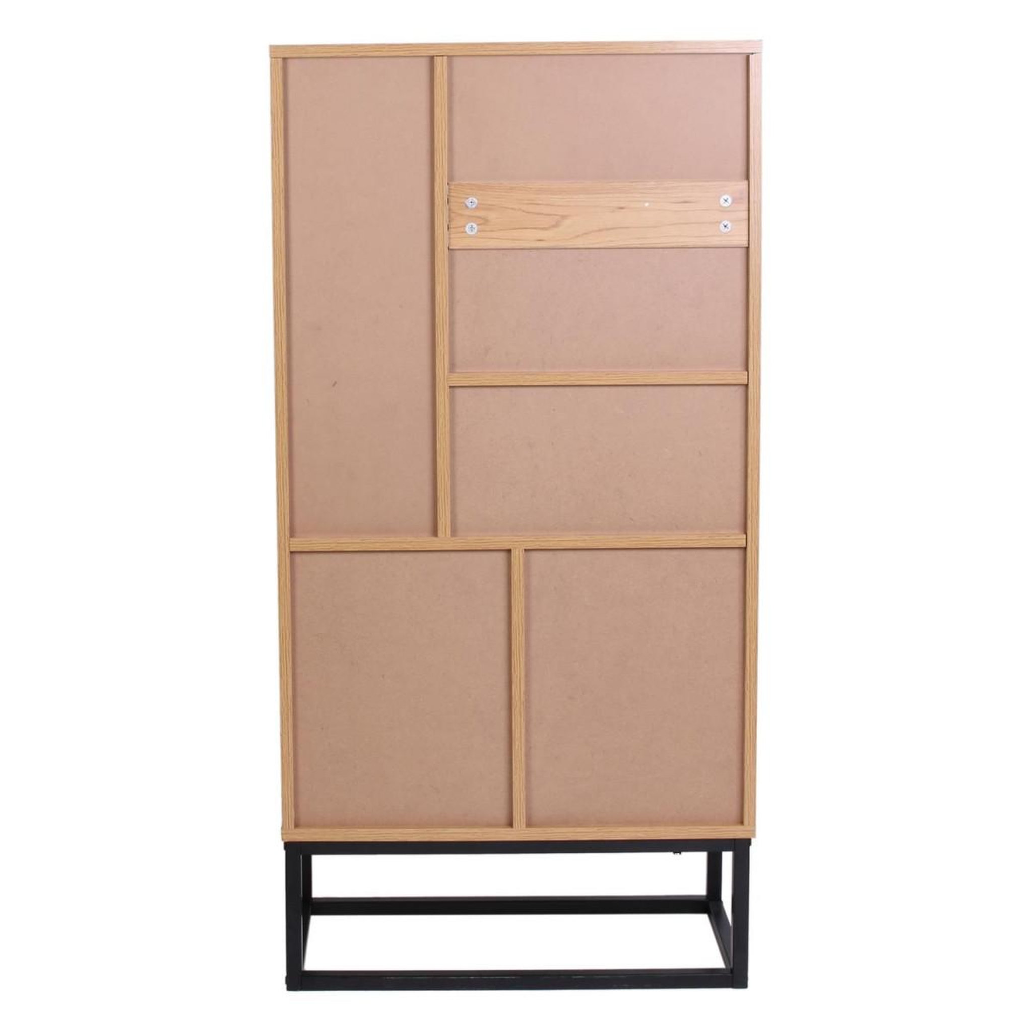Voir la diapositive 5 : The Home Deco Factory Bibliothèque Design  Abbott  120cm Naturel & Noir