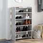 Voir la diapositive 3 : VIDAXL Etagere a chaussures sonoma gris 60x25x100 cm bois ingenierie