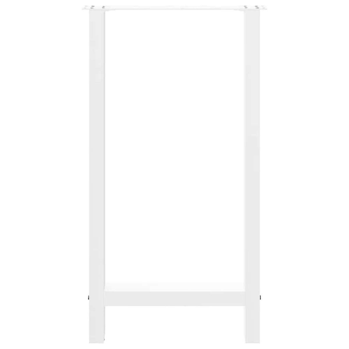 VIDAXL Pieds de table basse blanc 2 pcs 50x(90-91) cm acier