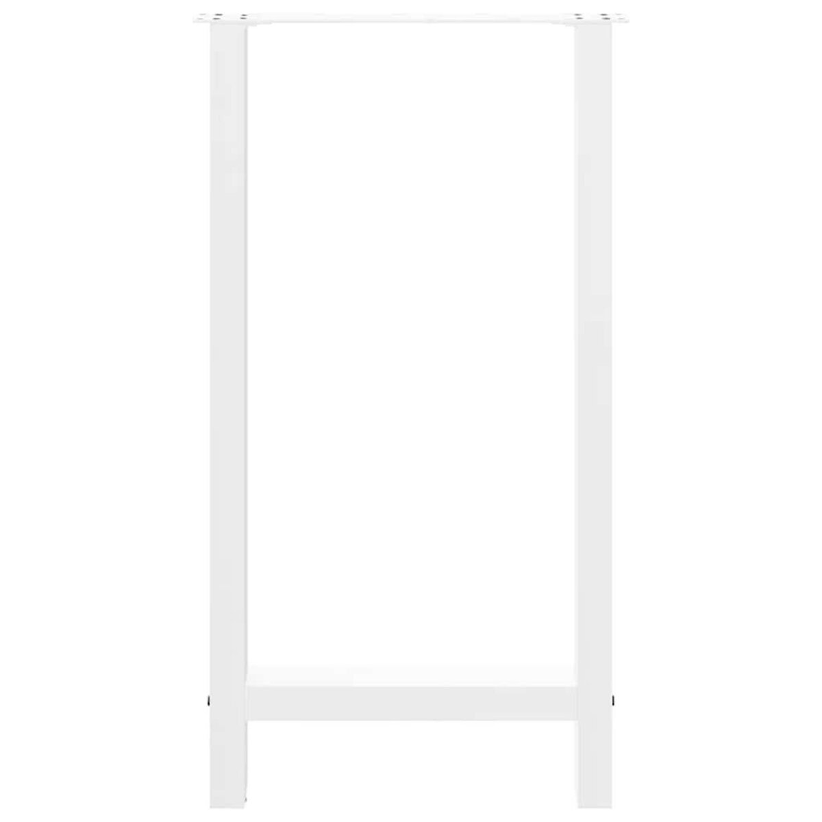 VIDAXL Pieds de table basse blanc 2 pcs 50x(90-91) cm acier