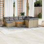 Voir la diapositive 1 : VIDAXL Salon de jardin et coussins 11 pcs melange beige resine tressee