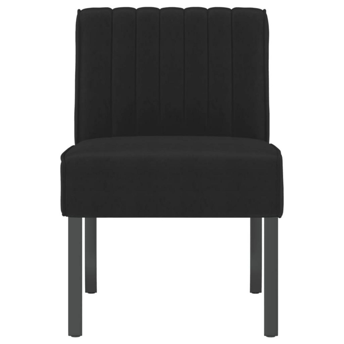 VIDAXL Fauteuil sans accoudoirs noir velours