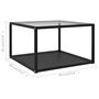 VIDAXL Table basse Transparent et noir 60x60x35 cm Verre trempe
