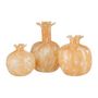 Voir la diapositive 2 : Paris Prix Vase Design en Verre  Mélissa  16cm Beige