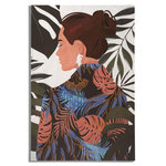 Paris Prix Toile Imprimée Déco  Lady Jungle Dos  80x120cm Multicolore