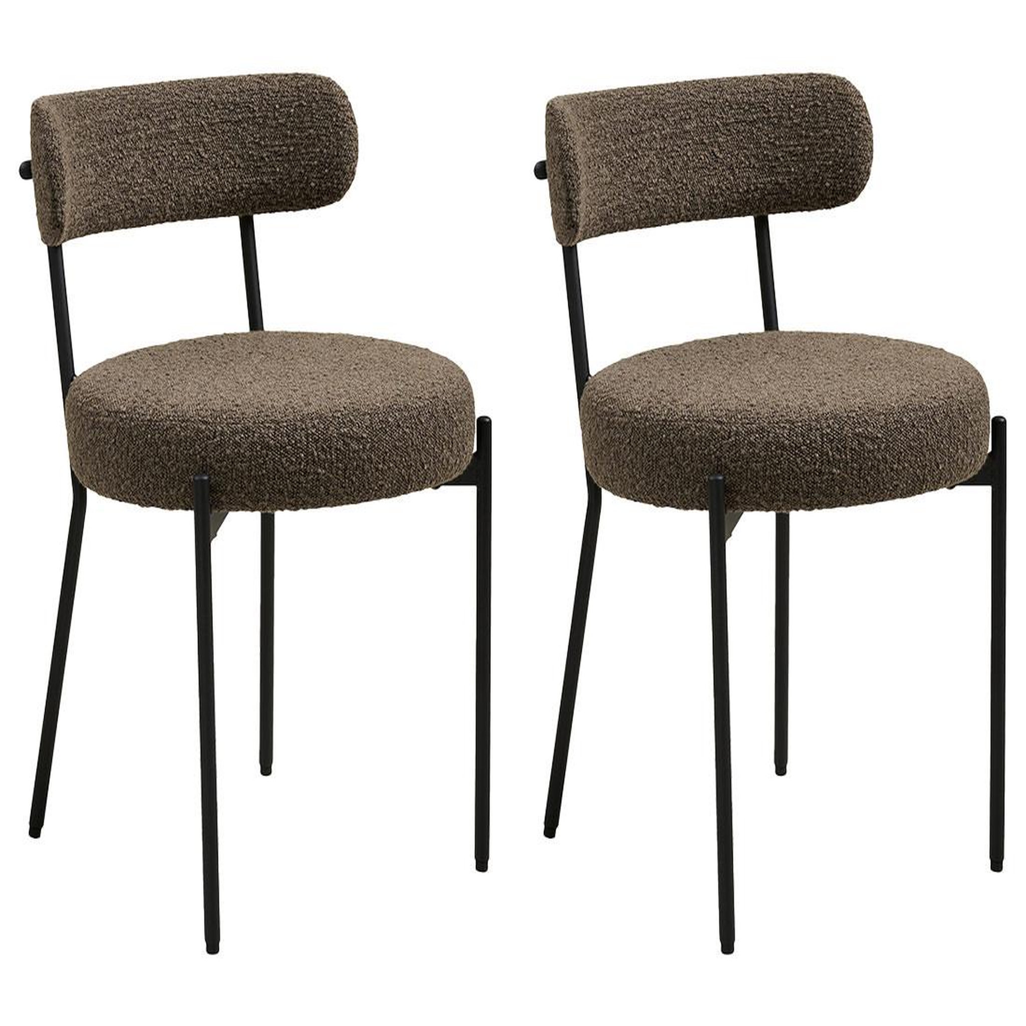 Voir la diapositive 1 : LISA DESIGN Ivanec - lot de 2 chaises - en tissu bouclette