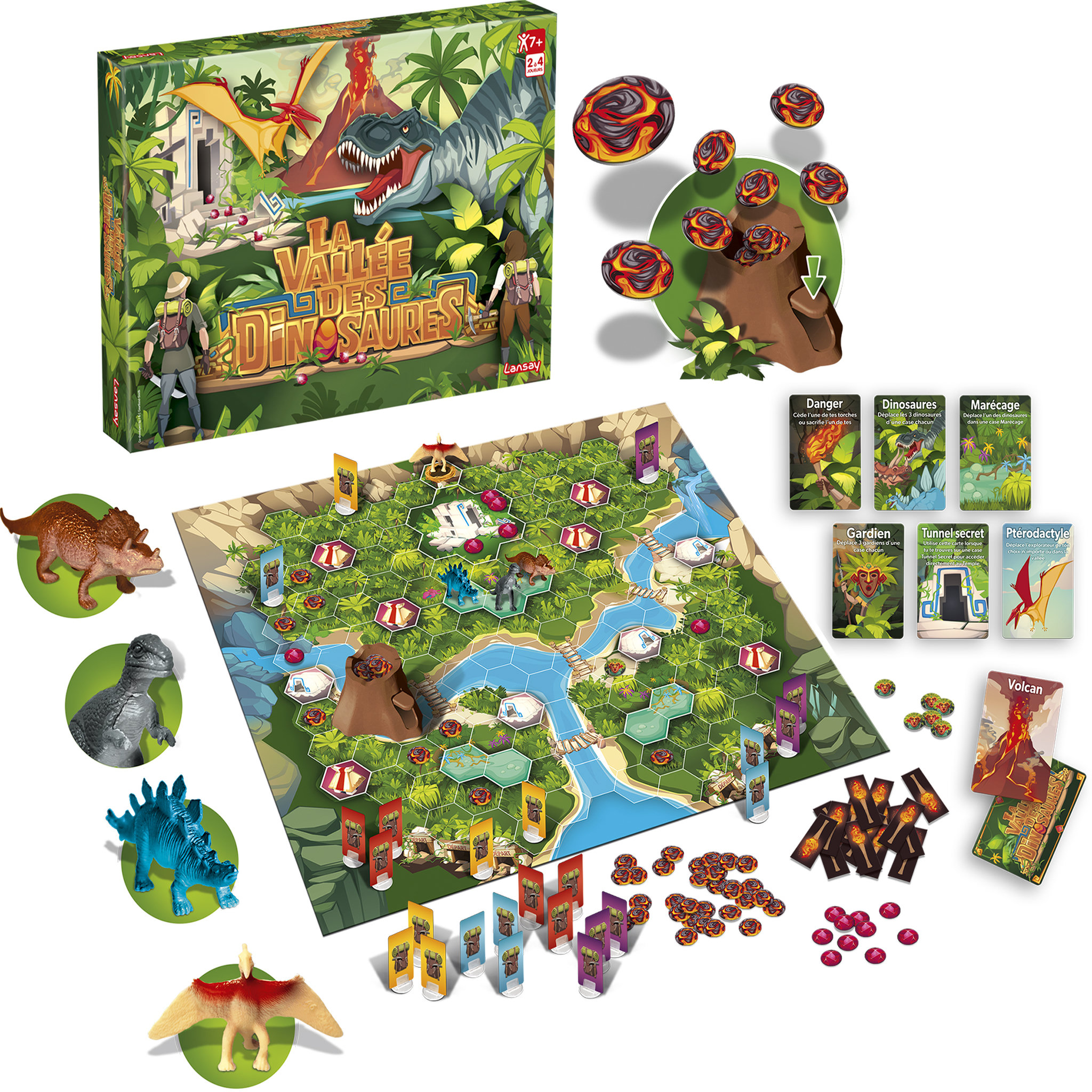 Voir la diapositive 2 : LANSAY Jeu La vallée des Dinosaures 