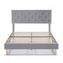 Voir la diapositive 3 : VS VENTA-STOCK Cadre de lit rembourré Rosi 30 cm, 150x190 cm, Gris clair