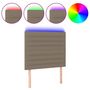 Voir la diapositive 2 : VIDAXL Tete de lit a LED Taupe 100x5x118/128 cm Tissu