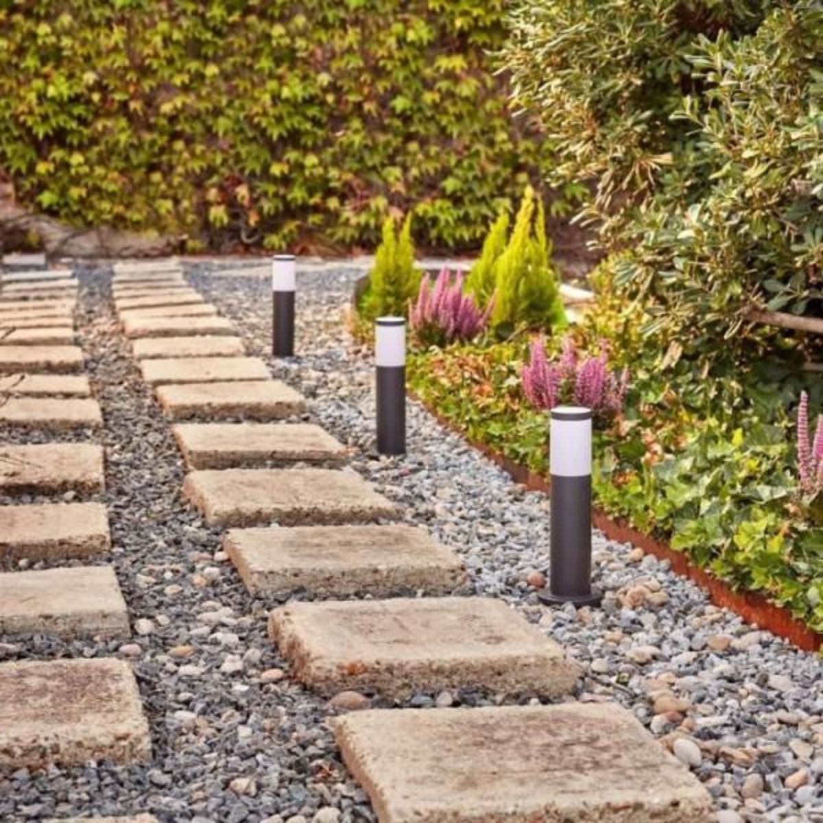 Philips Borne extérieure PHILIPS Utrecht, basse tension 6W, 2700K - Anthracite