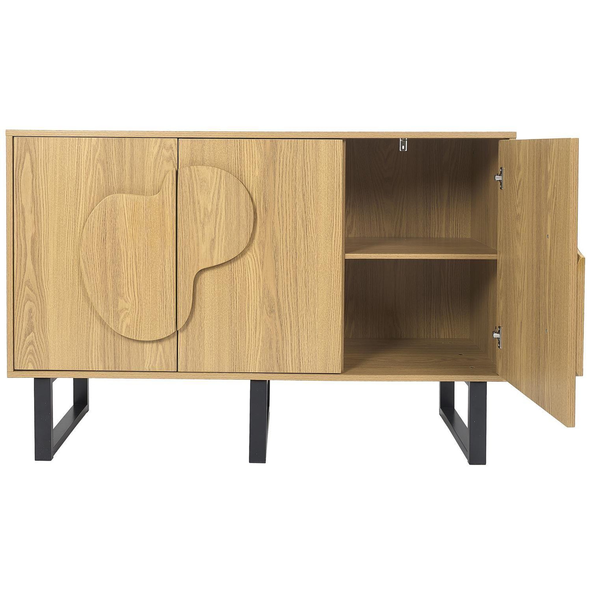 Voir la diapositive 5 : The Home Deco Factory Buffet 3 portes en bois calypso - marron
