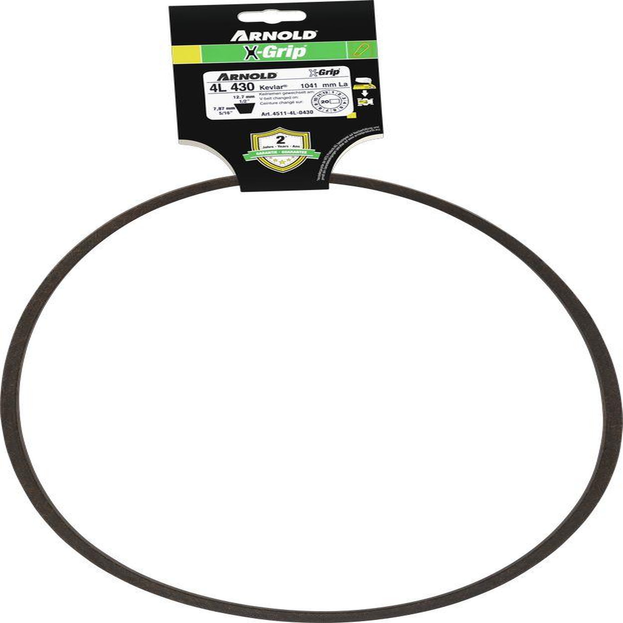 ARNOLD Courroie trapézoïdale x-grip v de type 4l430