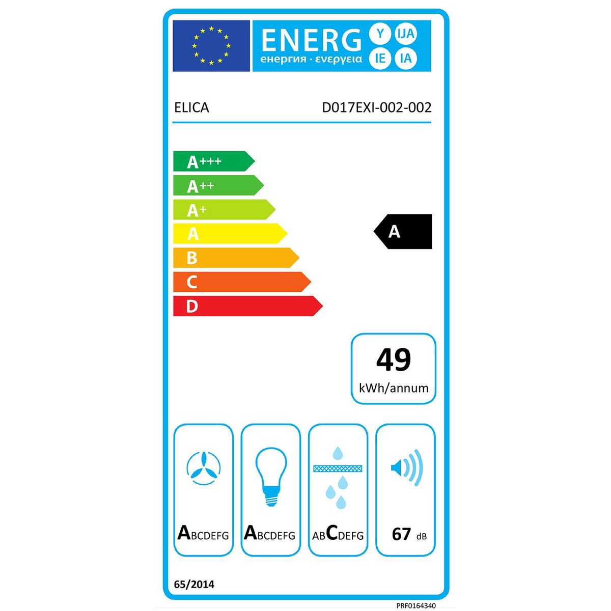 ELICA Hotte décorative îlot 50cm 620m3/h inox - junoix/f50