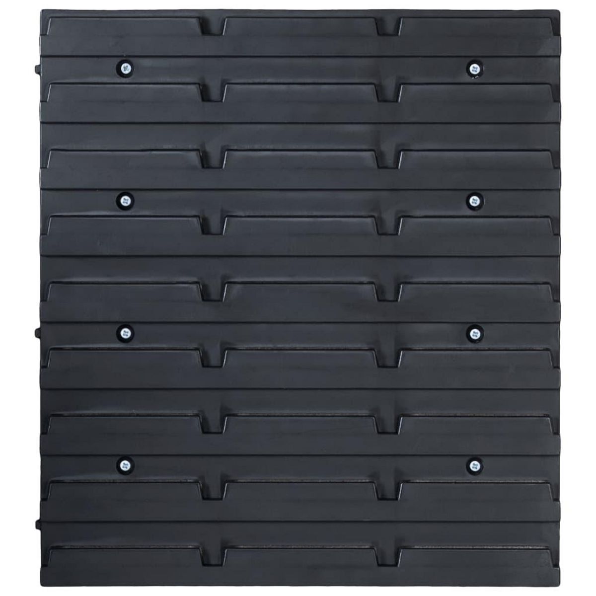 VIDAXL Kit de bacs de stockage et panneaux muraux 32 pcs rouge et noir