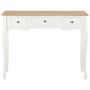 Voir la diapositive 3 : VIDAXL Table de console et coiffeuse avec 3 tiroirs Blanc