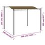 Voir la diapositive 6 : VIDAXL Auvent de parasol 3x2,4 m Taupe 180 g/m^2