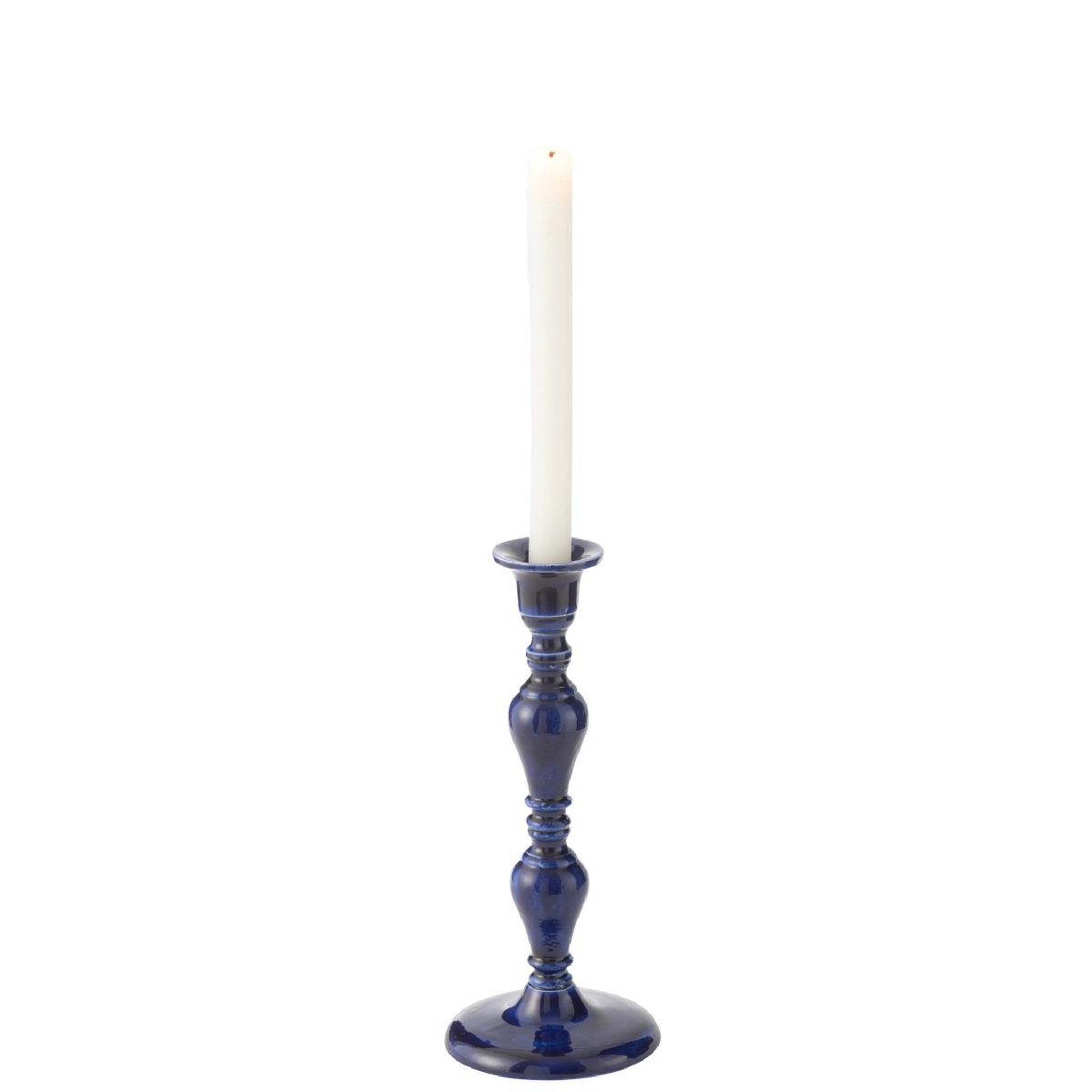 Voir la diapositive 2 : J-LINE Bougeoir design en métal  nag  52cm bleu