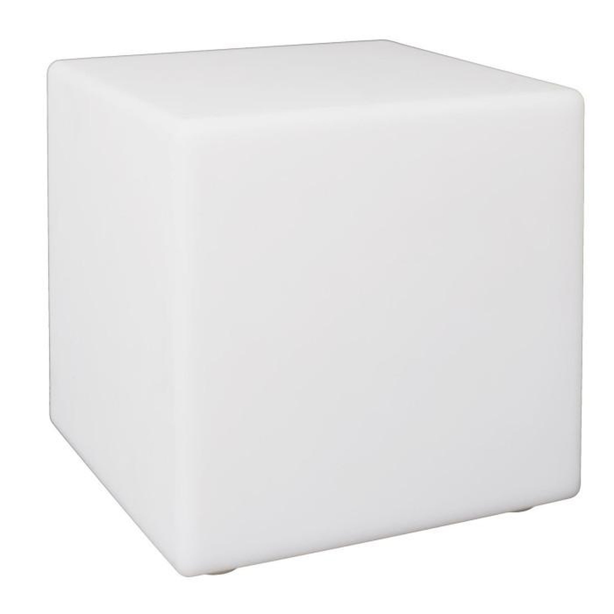 Paris Prix Lampe Cube d'Extérieur  Télécommande  25cm Blanc