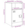 Voir la diapositive 6 : VIDAXL Table de chevet blanc 34,5x39x62 cm acier