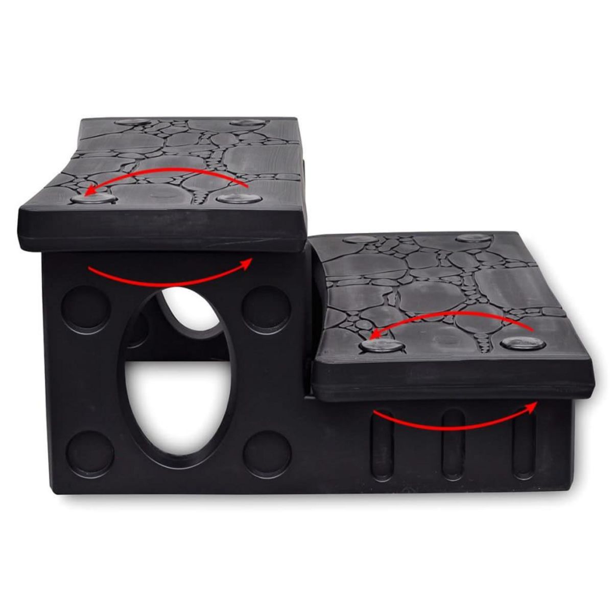 VIDAXL Marches de spa noir