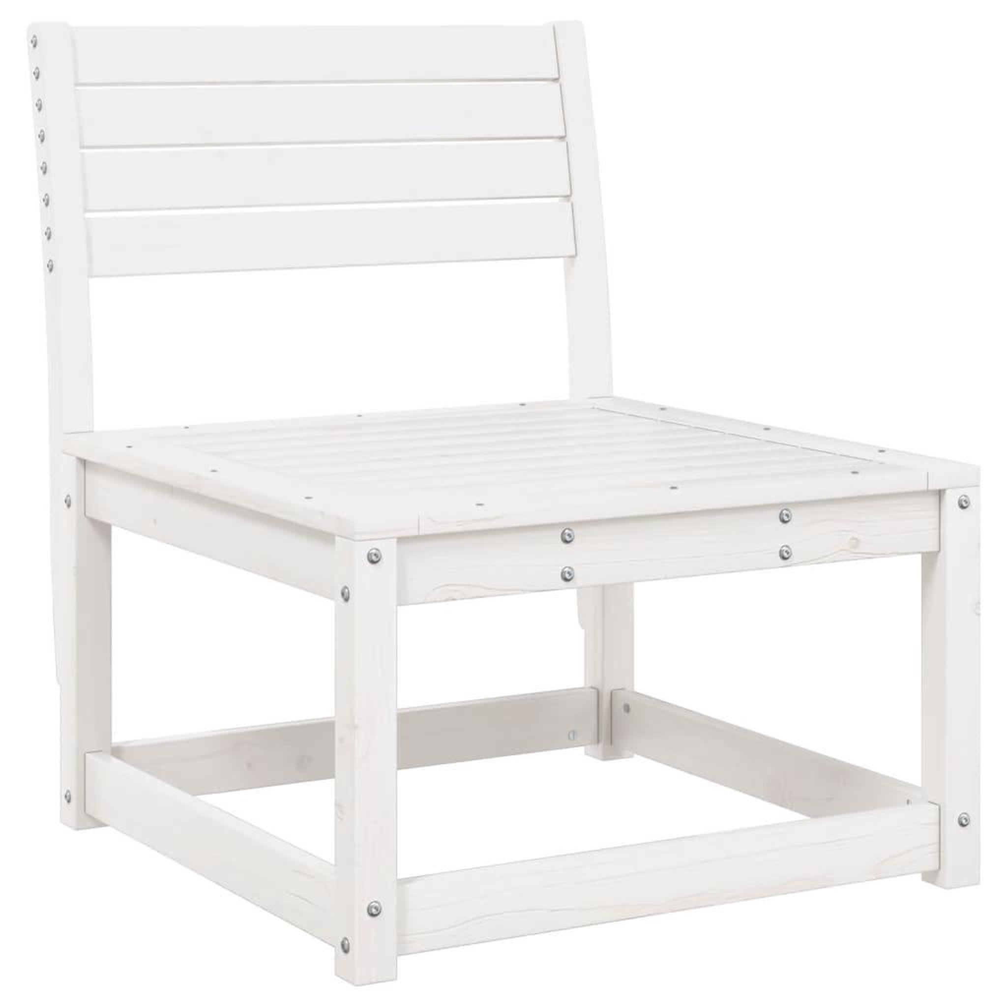 Voir la diapositive 3 : VIDAXL Salon de jardin 5 pcs blanc bois massif de pin