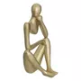 ATMOSPHERA Ensemble de 3 statuettes femme en résine dorée H17