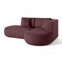 Voir la diapositive 4 : LISA DESIGN Santorini - canapé modulable d'angle droit + pouf - 4 places - en tissu texturé