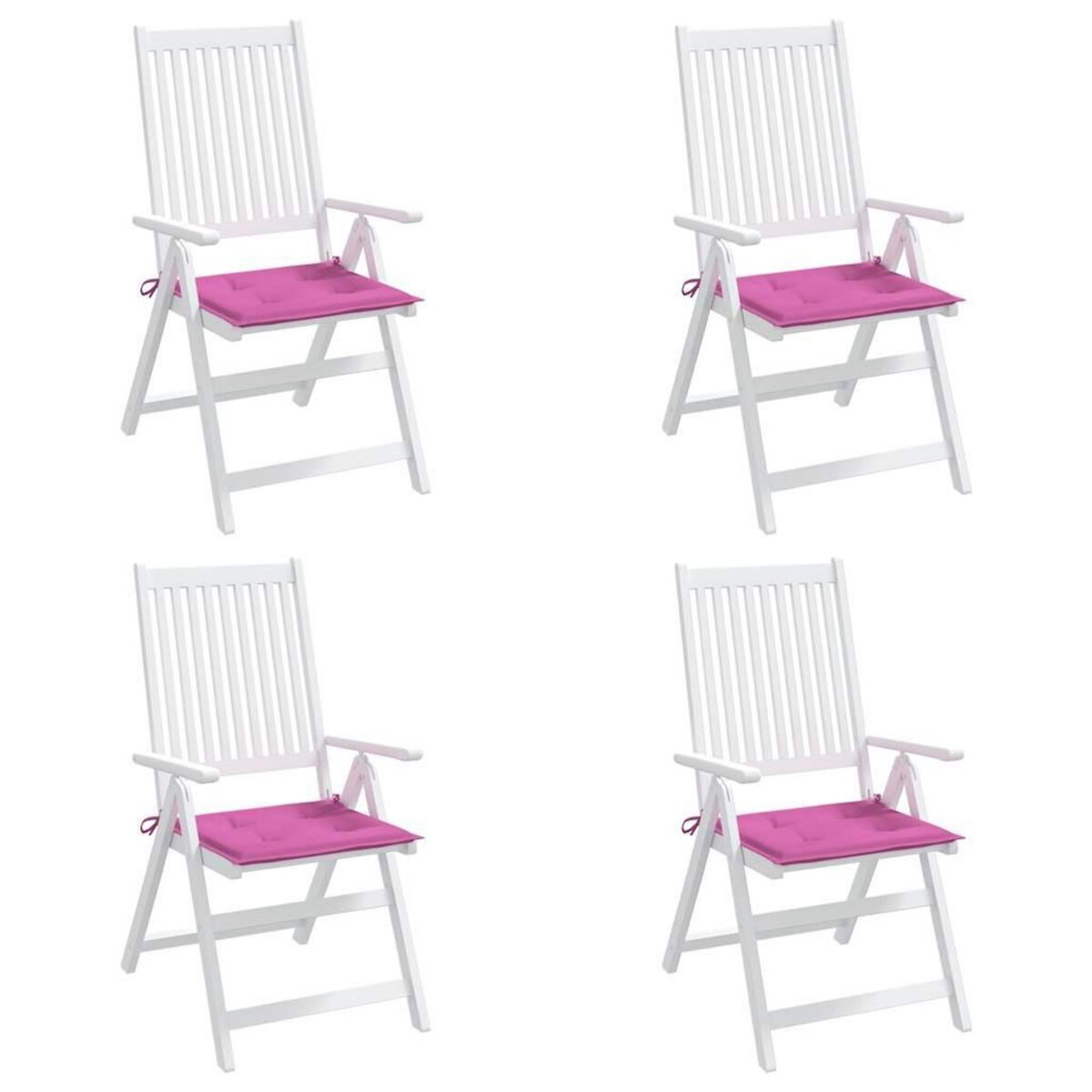 VIDAXL Coussins de chaise de jardin lot de 4 rose 50x50x3 cm tissu