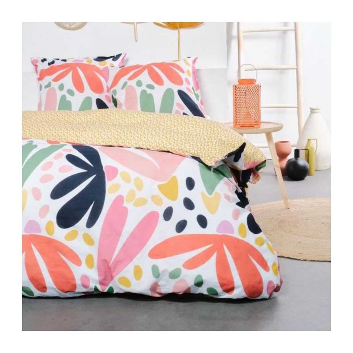 Today Parure de lit - TODAY Sunshine - 240x220 cm - 2 personnes - coton imprimé graphique