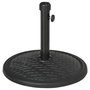 Voir la diapositive 1 : OUTSUNNY Pied de parasol rond base de lestage Ø 46 x 34 cm métal motif zig zag poids net 14 Kg noir