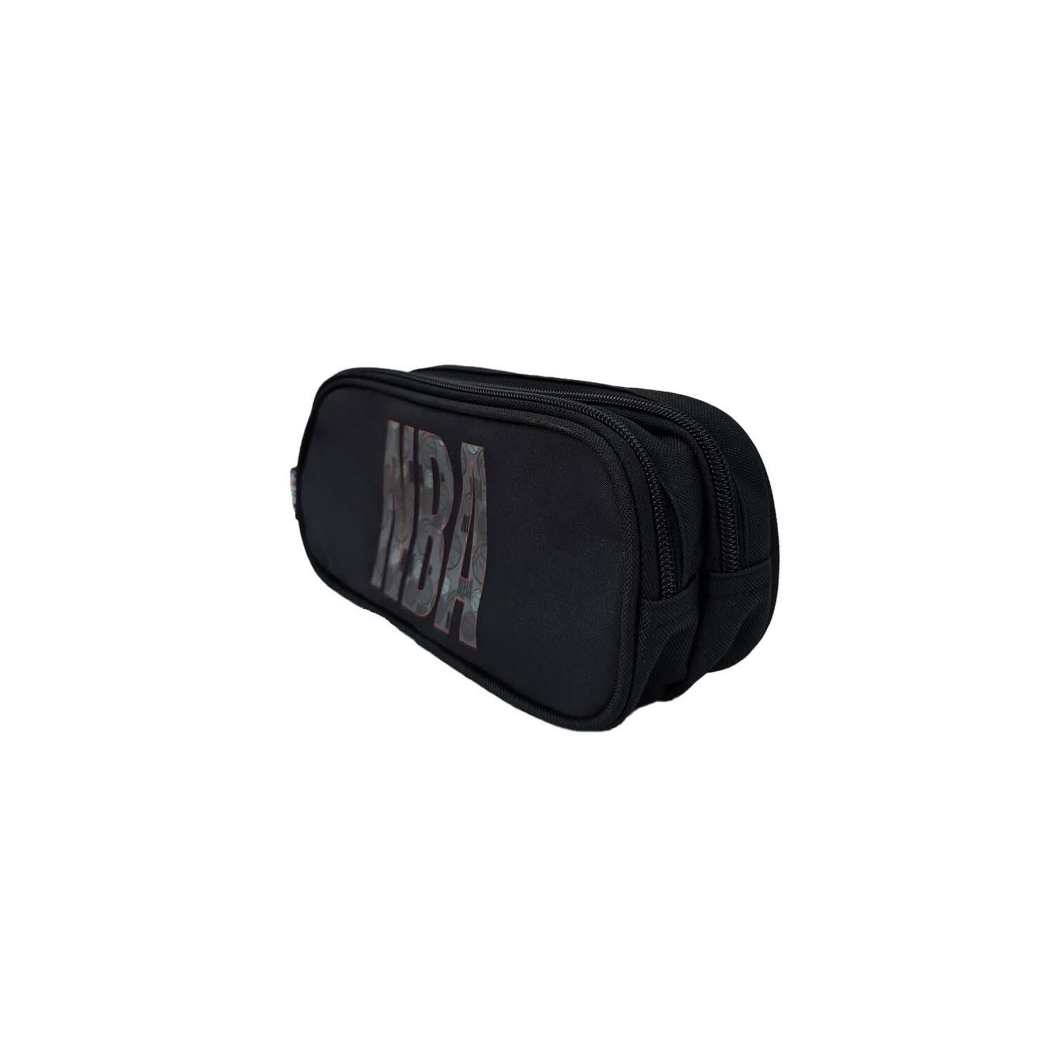 Voir la diapositive 2 : Bagtrotter NBA - Trousse scolaire - Noire - Garçon - 2 compartiments