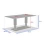 Voir la diapositive 3 : HESPERIDE Table de jardin relevable rectangulaire en aluminium SALIMIA - Argile et lin