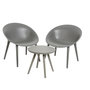 Voir la diapositive 1 : JARDIDECO Salon de jardin en plastique Marbella Anthracite - Jardideco